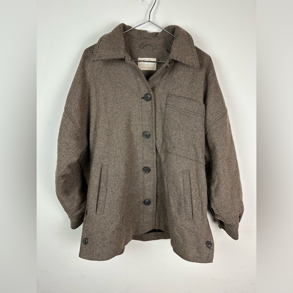 We The Free Jacket Women Small Jessica Shirt Jacket Thick Wool Blend Free People - Picture 1 of 10